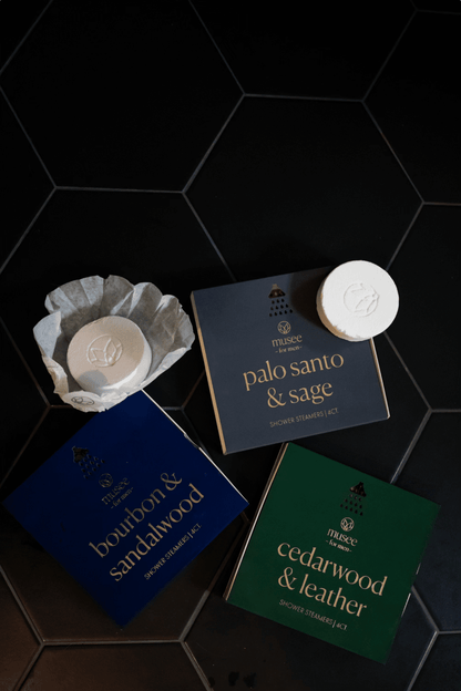 Musee - Palo Santo &amp; Sage Shower Steamers - The Look and Co