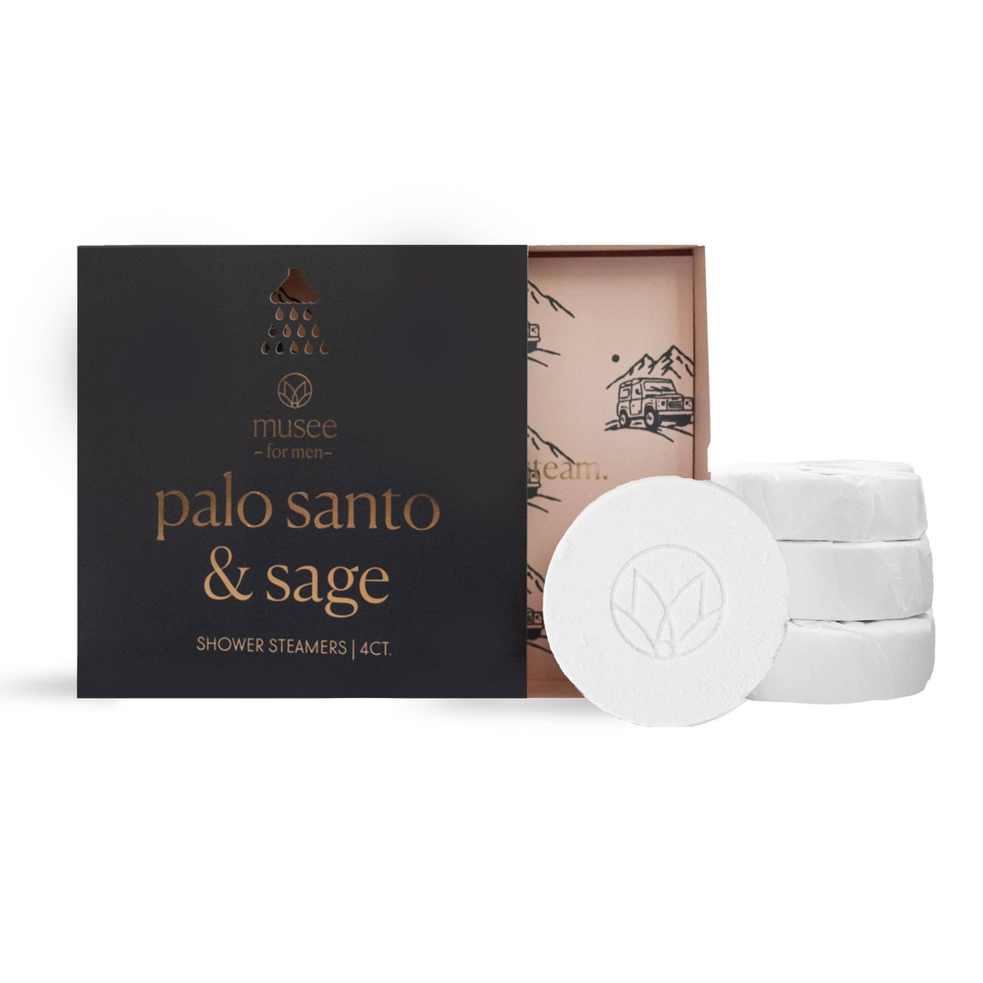 Musee - Palo Santo &amp; Sage Shower Steamers - The Look and Co