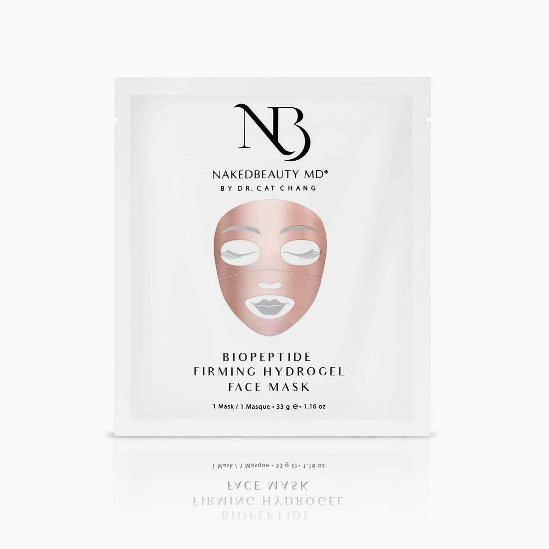 NakedBeauty BioPeptide Firming Hydrogel Face Mask - The Look and Co