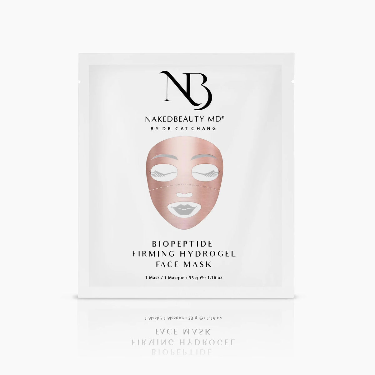 NakedBeauty BioPeptide Firming Hydrogel Face Mask - The Look and Co