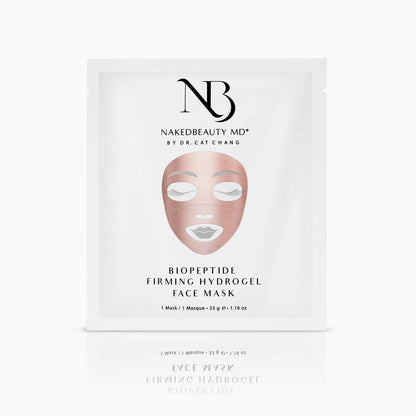 NakedBeauty BioPeptide Firming Hydrogel Face Mask - The Look and Co