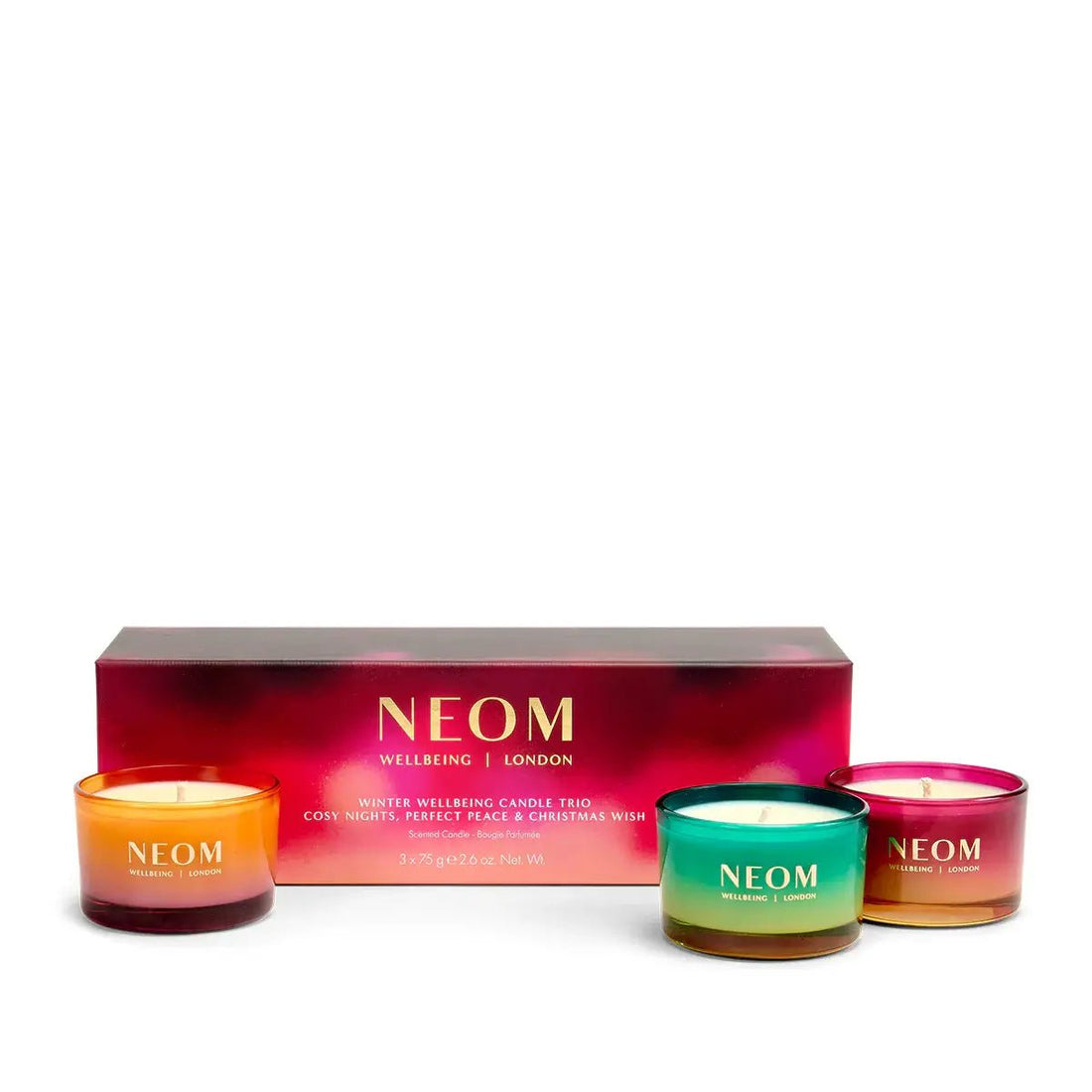 Neom Wellbeing - Winter Wellbeing Candle Trio - The Look and Co