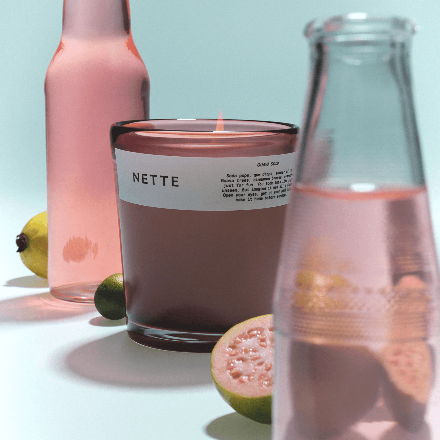 Nette - Guava Soda Scented Candle - The Look and Co