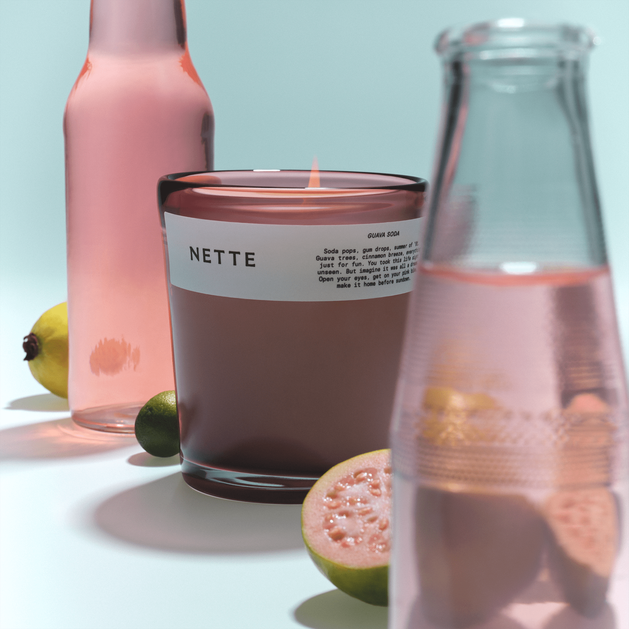Nette - Guava Soda Scented Candle - The Look and Co