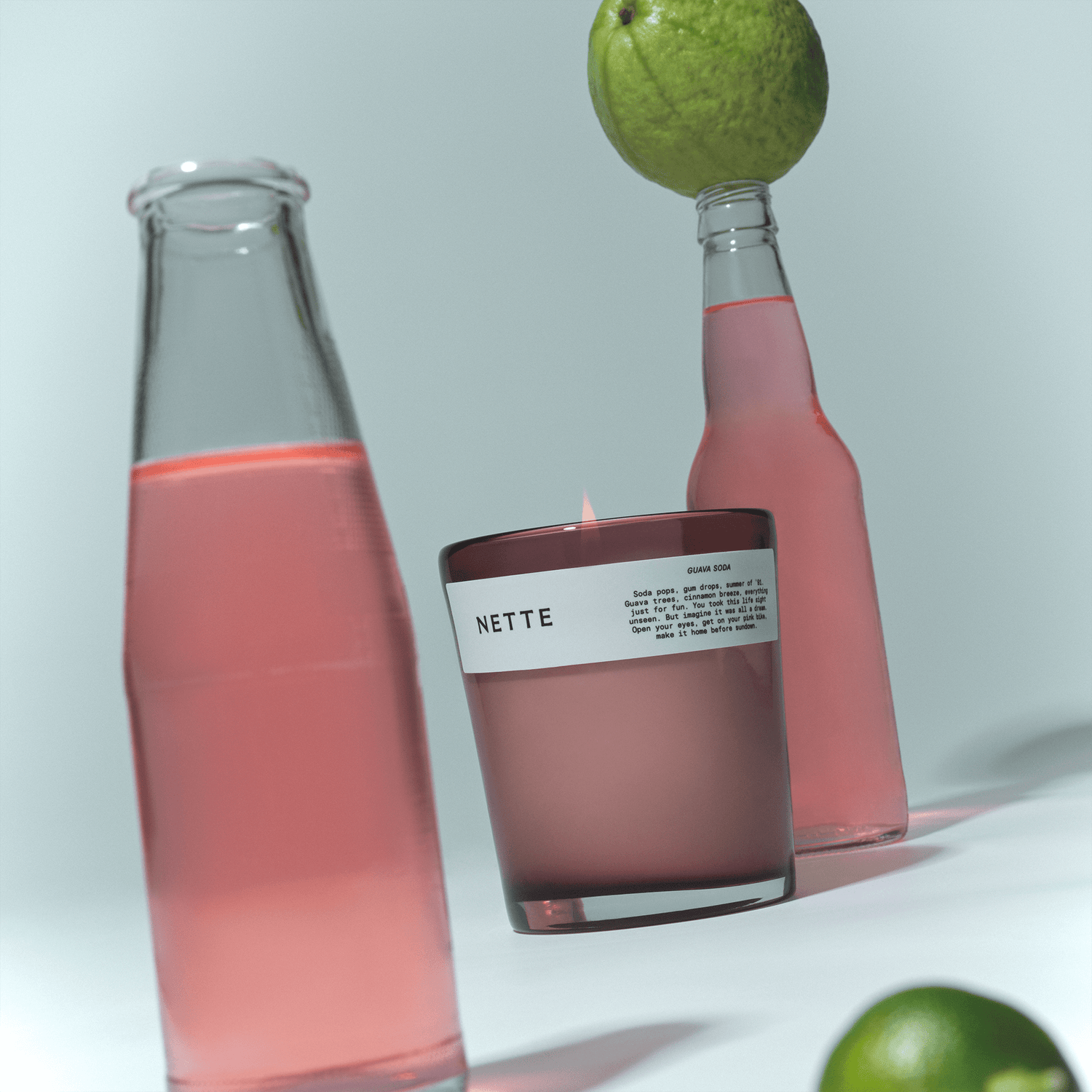 Nette - Guava Soda Scented Candle - The Look and Co