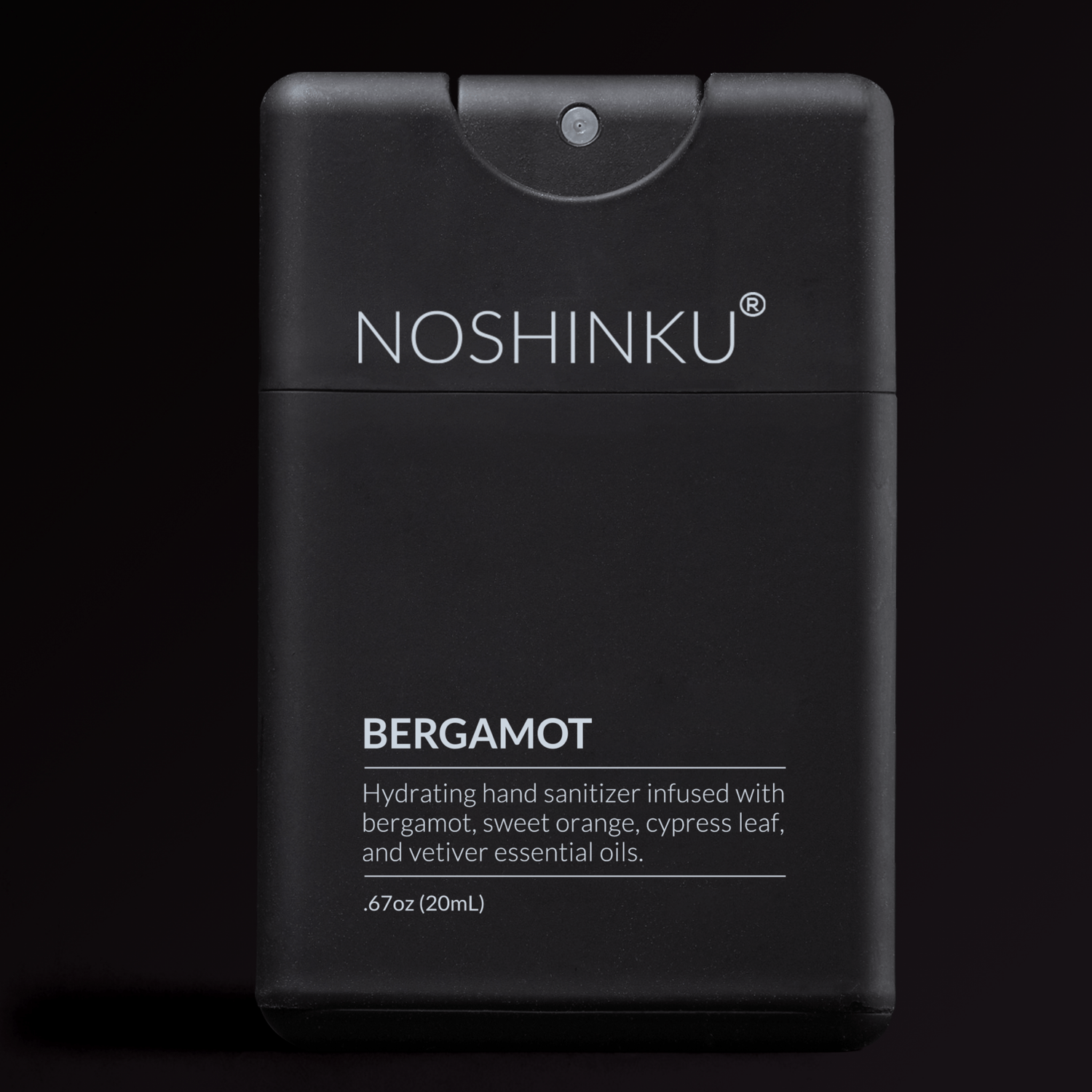 Noshinku - REFILLABLE Bergamot Ultra - Moisturizing Pocket Hand Sanitizer - The Look and Co