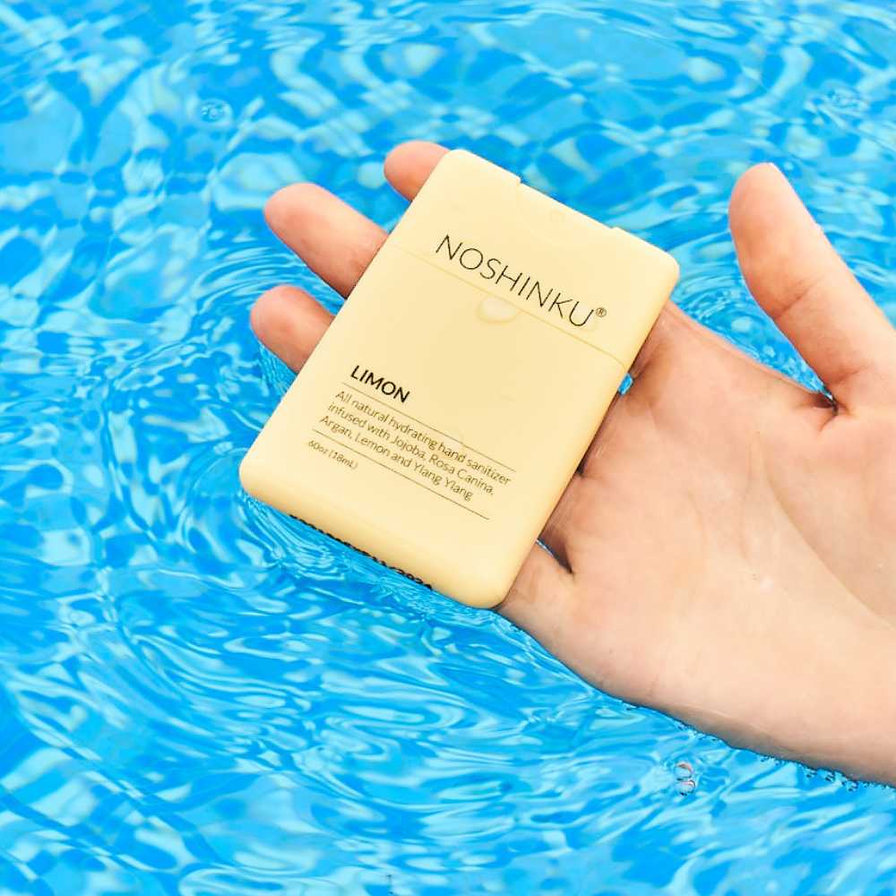 Noshinku - Refillable Lemon Ylang - Ylang Moisturizing Pocket Sanitizer - The Look and Co