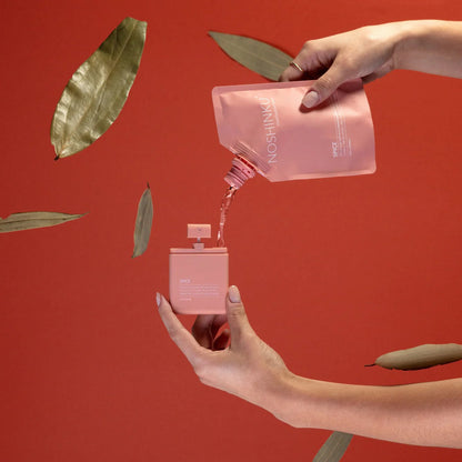 Noshinku - Refillable Orange - Coriander Hydrating Pocket Hand Sanitizer - The Look and Co