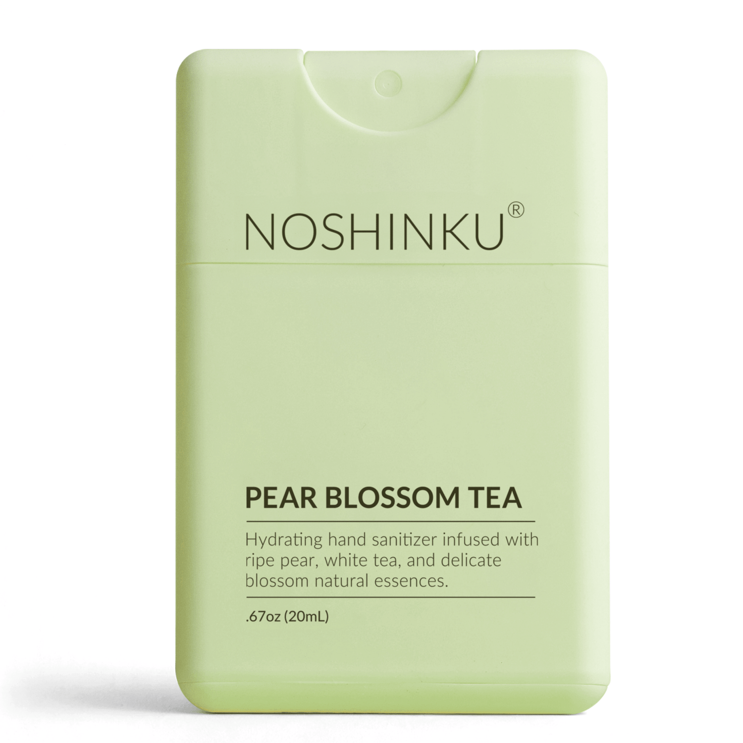 Noshinku - Refillable Pear Blossom Tea Hydrating Pocket Hand Sanitizer - The Look and Co