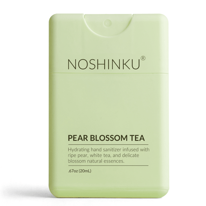 Noshinku - Refillable Pear Blossom Tea Hydrating Pocket Hand Sanitizer - The Look and Co