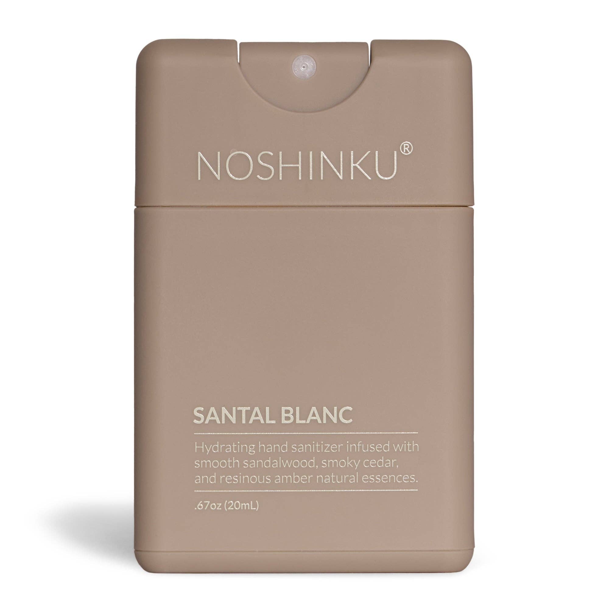 Noshinku - Refillable Santal Blanc Hydrating Pocket Hand Sanitizer - The Look and Co