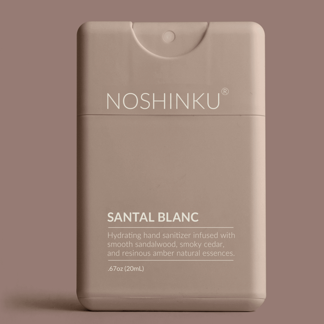 Noshinku - Refillable Santal Blanc Hydrating Pocket Hand Sanitizer - The Look and Co