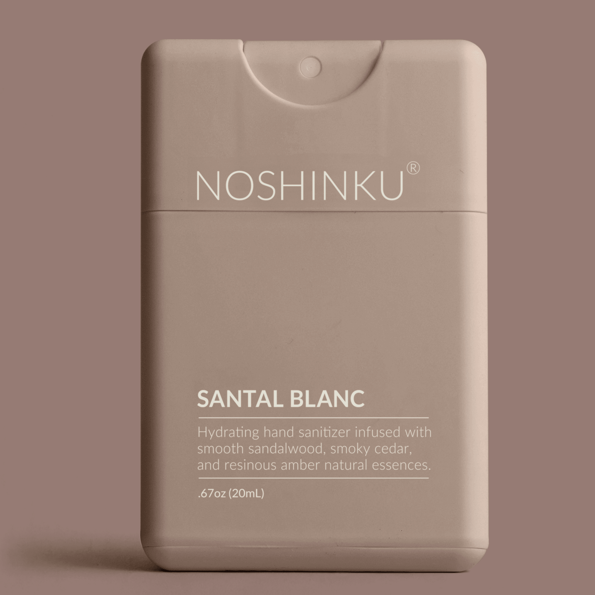 Noshinku - Refillable Santal Blanc Hydrating Pocket Hand Sanitizer - The Look and Co