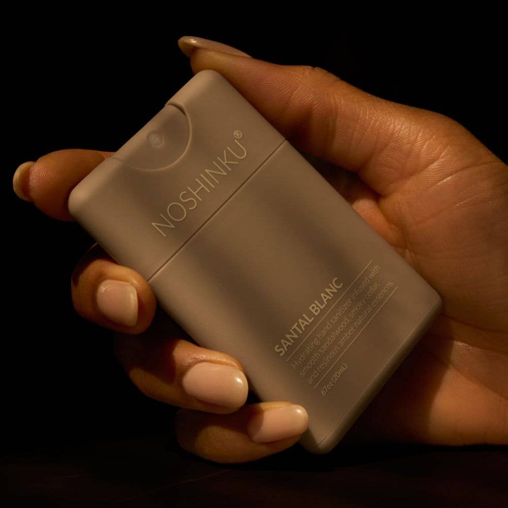 Noshinku - Refillable Santal Blanc Hydrating Pocket Hand Sanitizer - The Look and Co