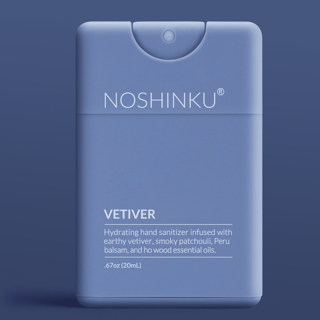 Noshinku - Refillable Vetiver Patchouli Hydrating Pocket Hand Sanitizer - The Look and Co