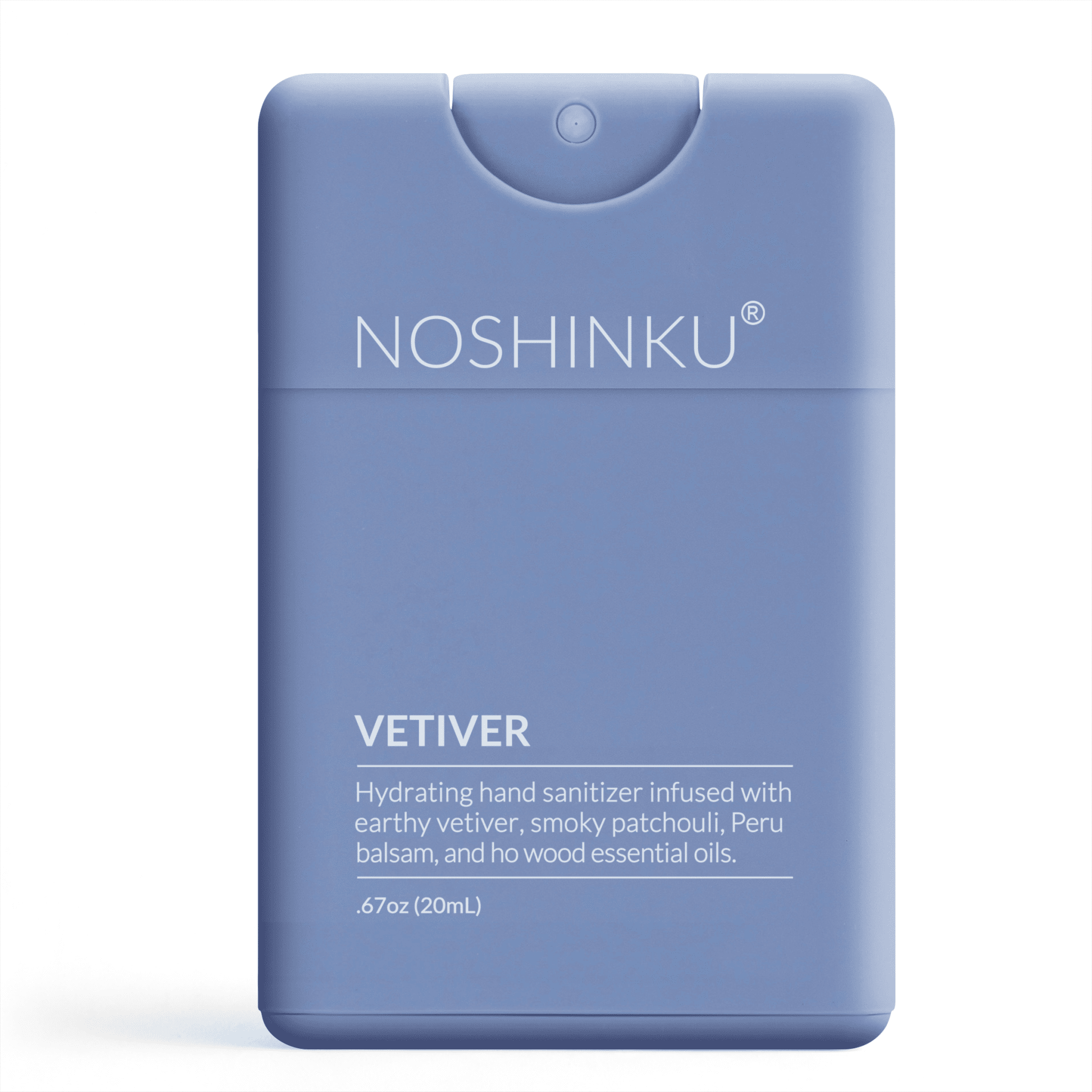 Noshinku - Refillable Vetiver Patchouli Hydrating Pocket Hand Sanitizer - The Look and Co