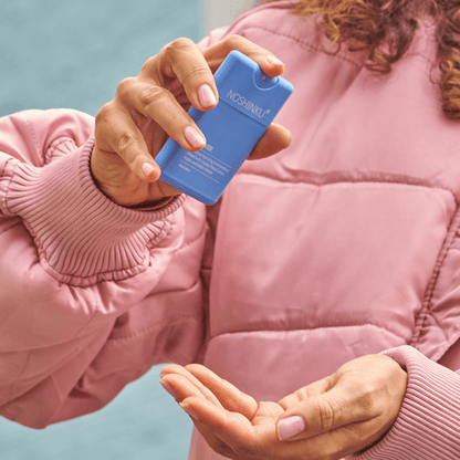 Noshinku - Refillable Vetiver Patchouli Hydrating Pocket Hand Sanitizer - The Look and Co