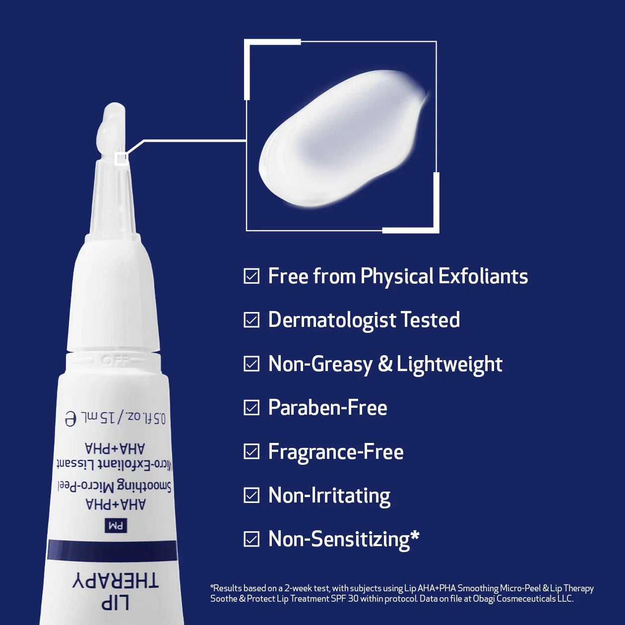 Obagi Lip Therapy PM AHA+PHA Smoothing Micro - Peel - The Look and Co