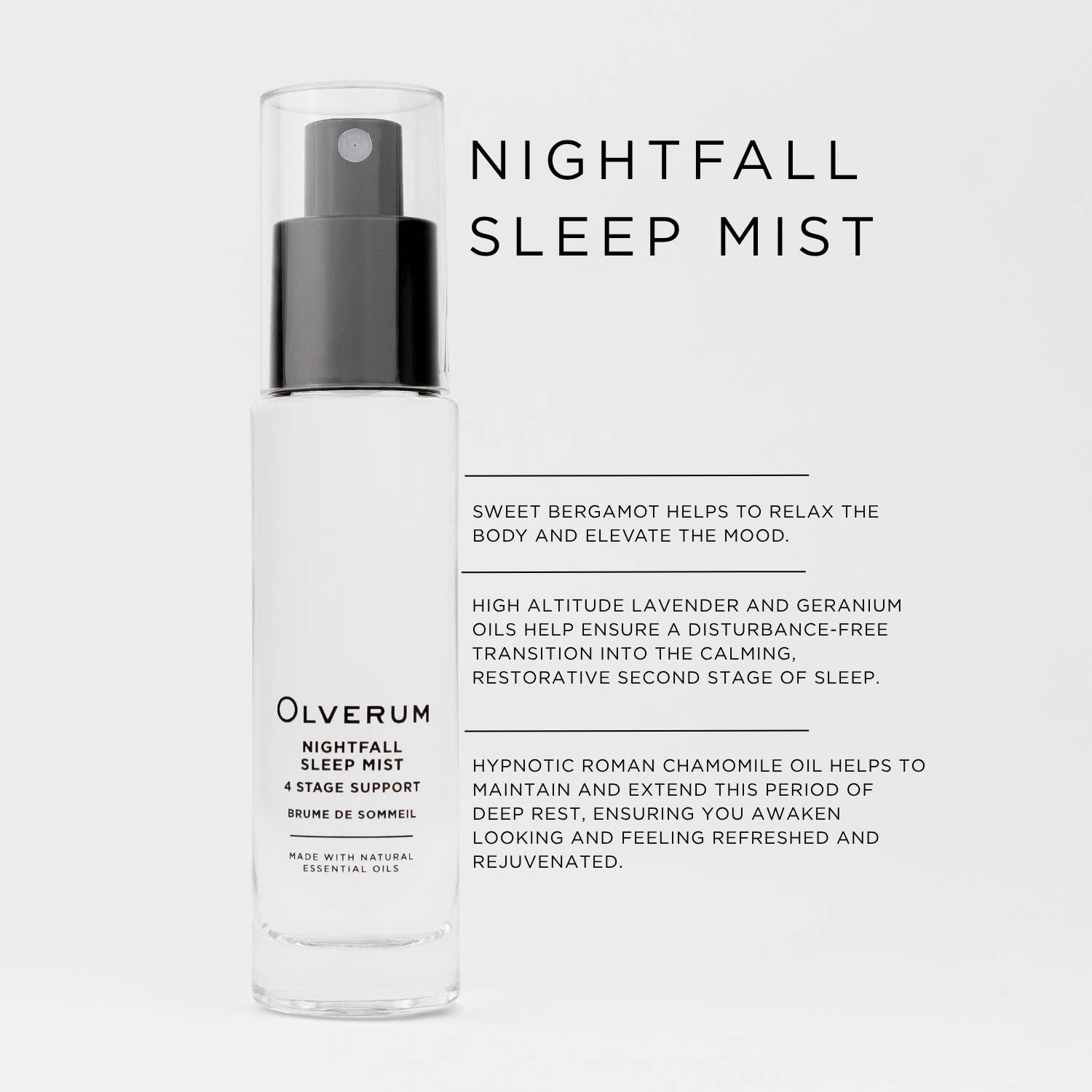 Olverum - Nightfall Sleep Mist 1.0 fl.oz - The Look and Co
