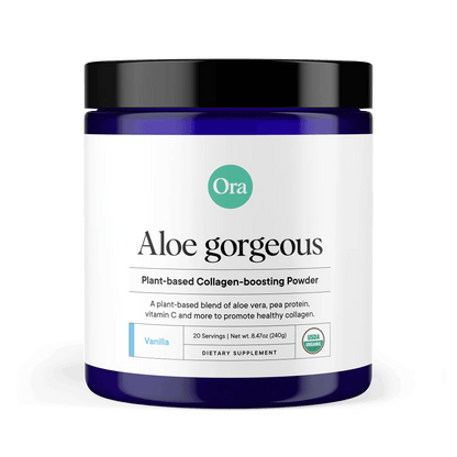 Ora Aloe Gorgeous: Vanilla Plant-Based Collagen-Boosting Powder - The Look and Co