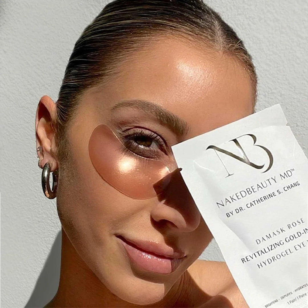 NakedBeauty Damask Rose Revitalizing Gold-Infused Hydrogel Eye Masks