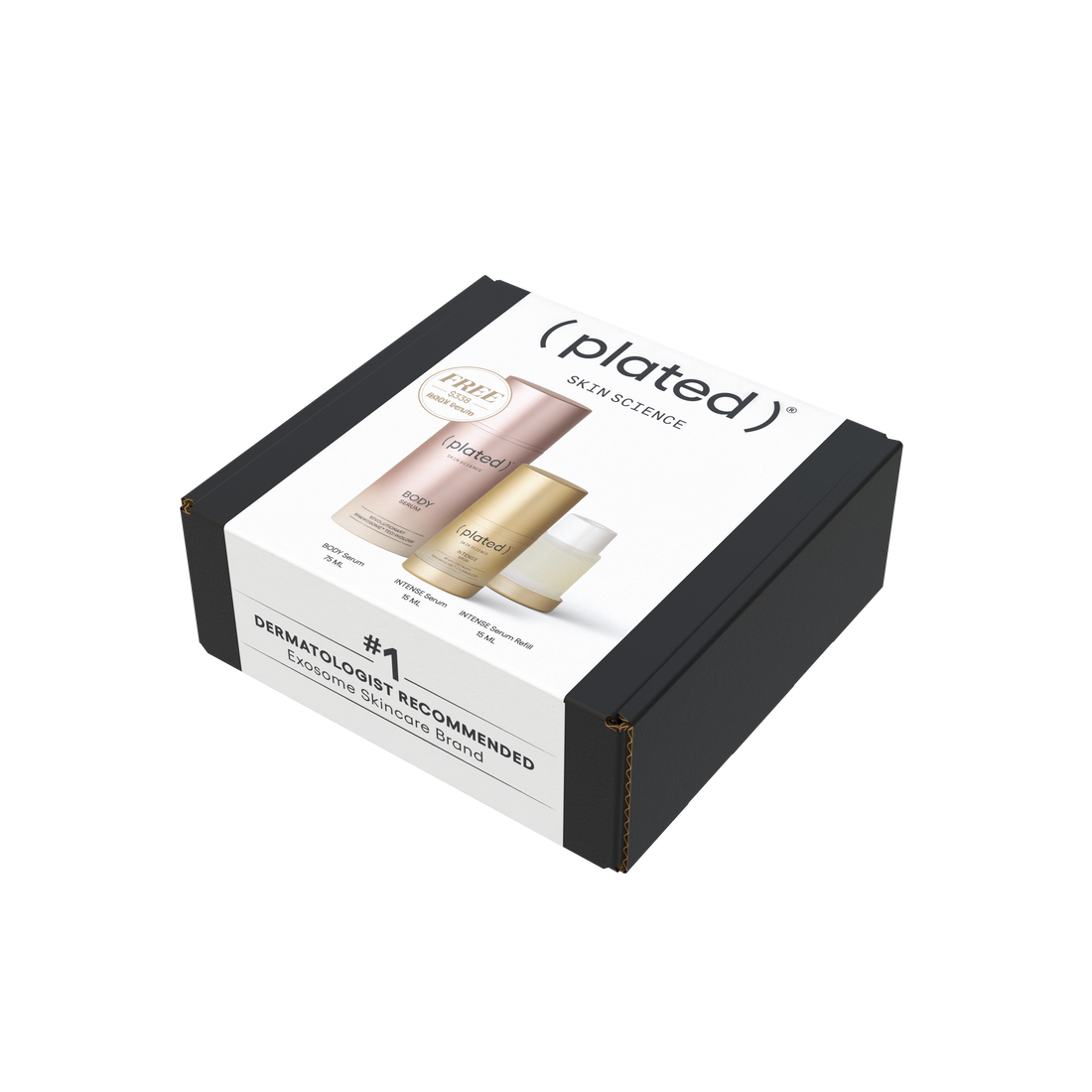 Plated Skin Science Exosome Kit: Intense, Refill, and Body Serum