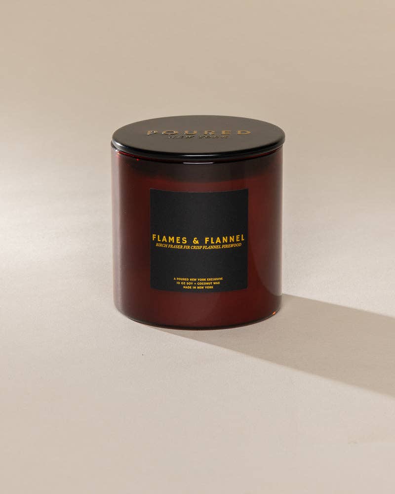 Poured New York - FLAMES &amp; FLANNEL Candle - The Look and Co