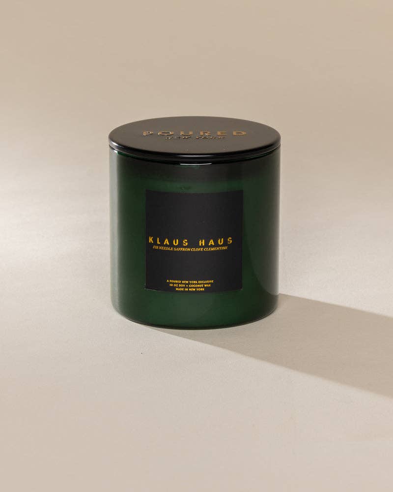 Poured New York - KLAUS HAUS Vintage Etched Glass Candle - The Look and Co