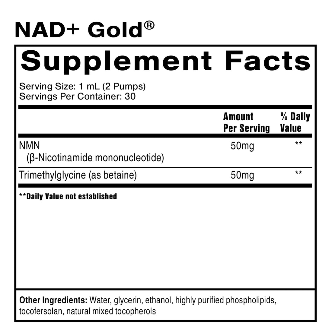 Quick Silver Scientific NAD+ Gold® - The Look and Co