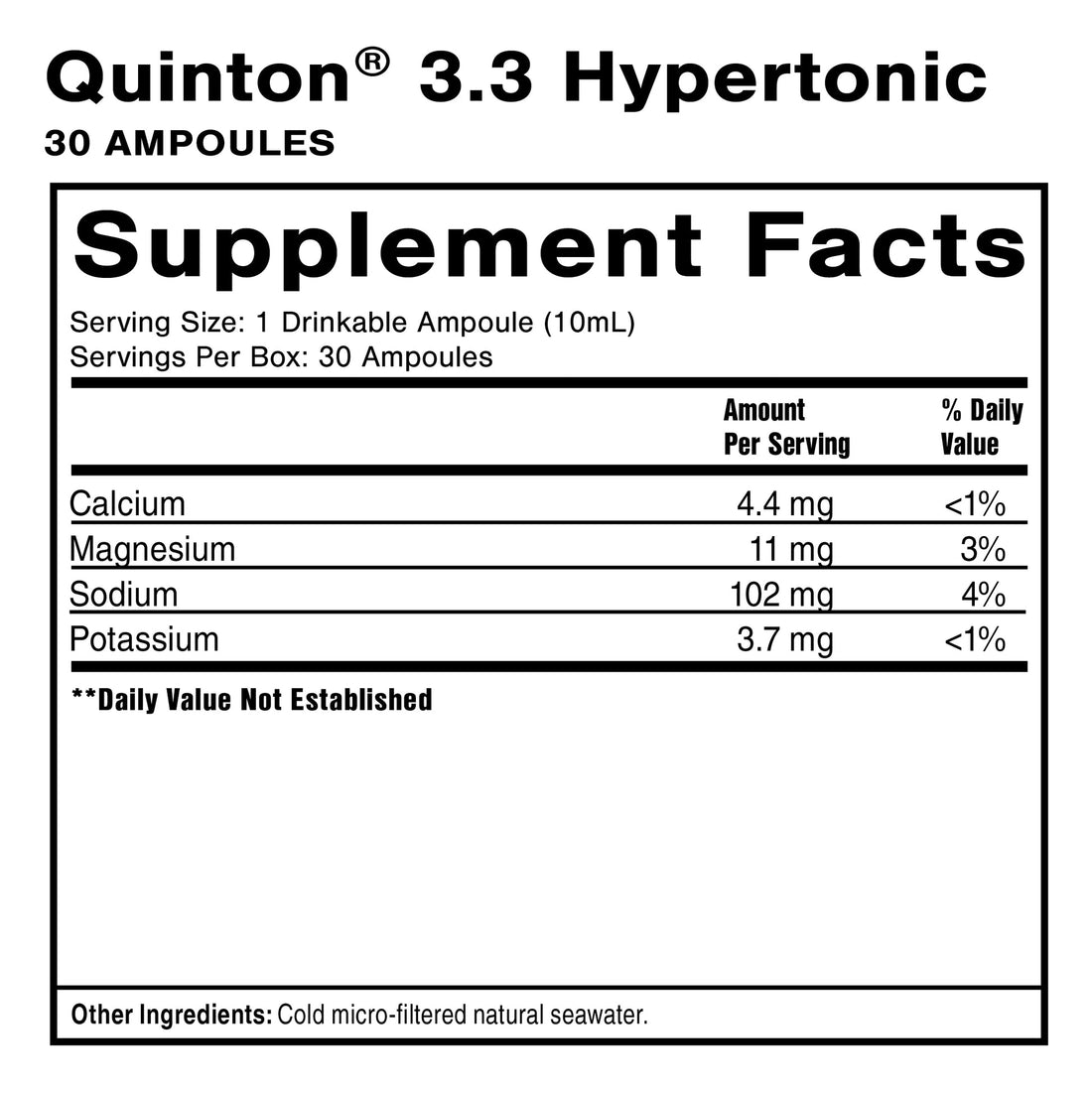 Quinton® Hypertonic 3.3 Ampoules - The Look and Co