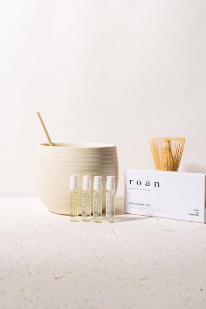 Roan Fragrances - NEW! Discovery Set: Clean Tea - Based Fragrance (4x2ml Vials) - The Look and Co