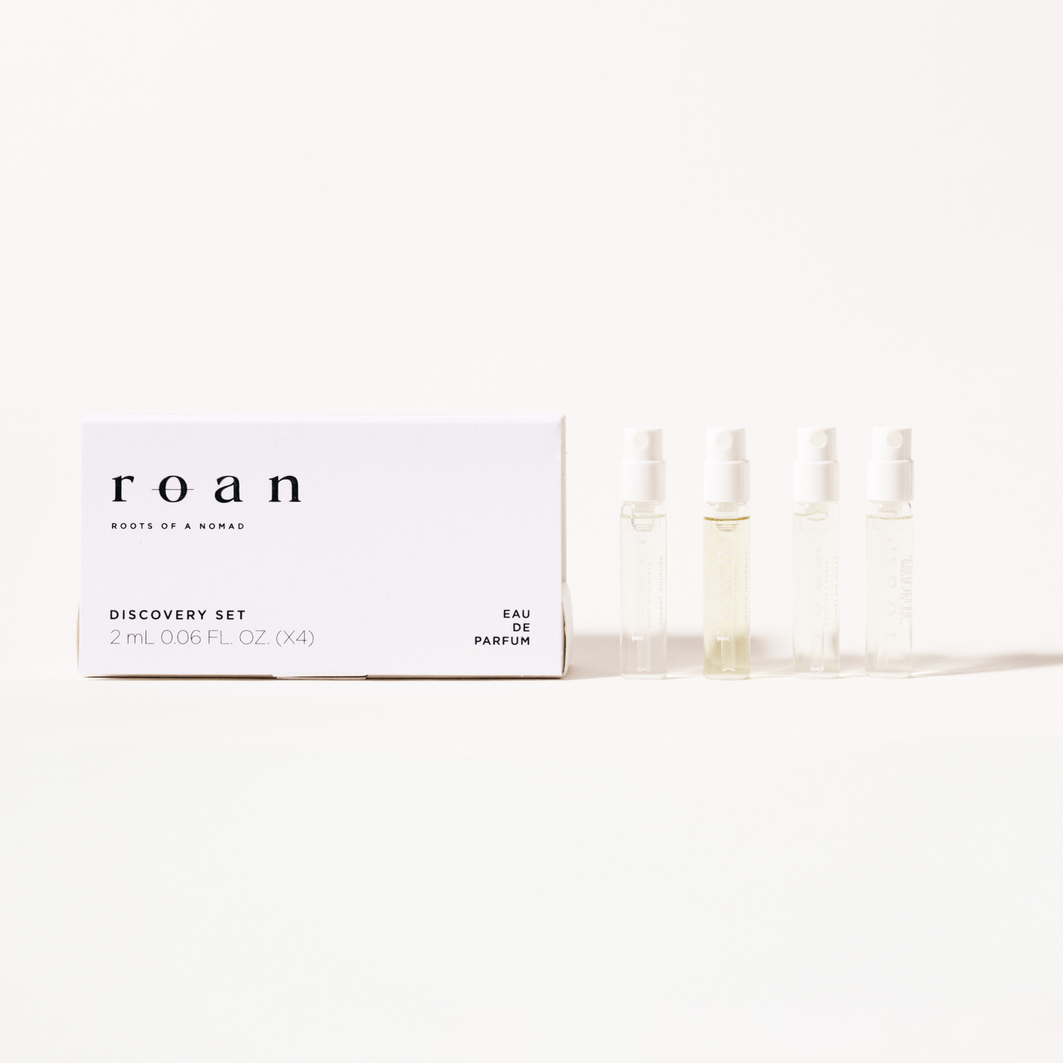 Roan Fragrances - NEW! Discovery Set: Clean Tea - Based Fragrance (4x2ml Vials) - The Look and Co