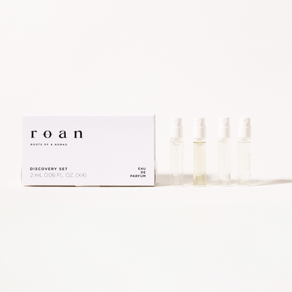 Roan Fragrances - NEW! Discovery Set: Clean Tea - Based Fragrance (4x2ml Vials) - The Look and Co