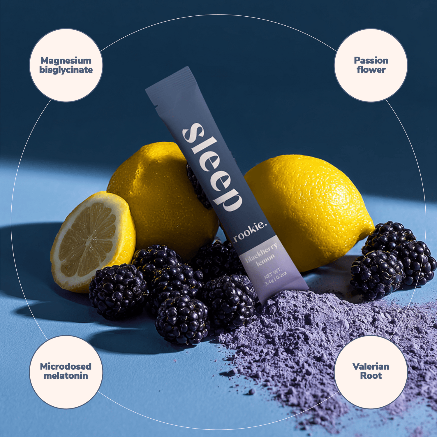 Rookie Wellness - Blackberry Lemon Sleep Drink Mix: Magnesium &amp; Melatonin - The Look and Co