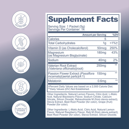 Rookie Wellness - Blackberry Lemon Sleep Drink Mix: Magnesium &amp; Melatonin - The Look and Co