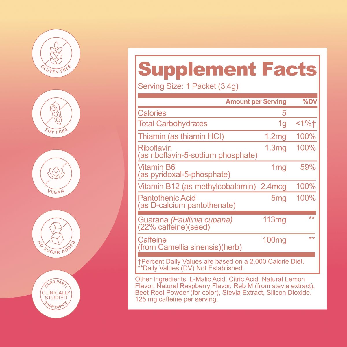 Rookie Wellness - Raspberry Lemonade Natural Energy + Metabolism Drink - The Look and Co