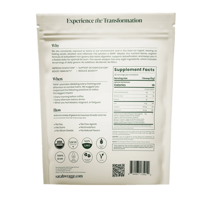 Sarah Wragge Wellness SWW® Alkalize Detoxifying Greens Powder - The Look and Co