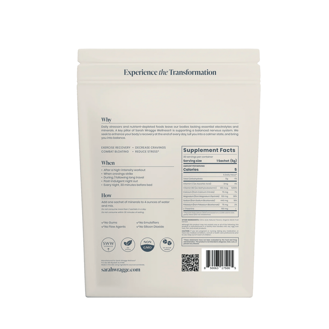 Sarah Wragge Wellness SWW® Restore Replenishing Minerals - The Look and Co
