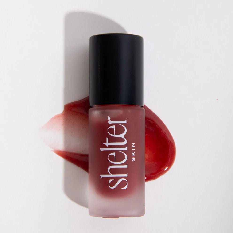 Shelter Skin Lanolin Lip Elixir - Hibiscus Neutral Pink - The Look and Co