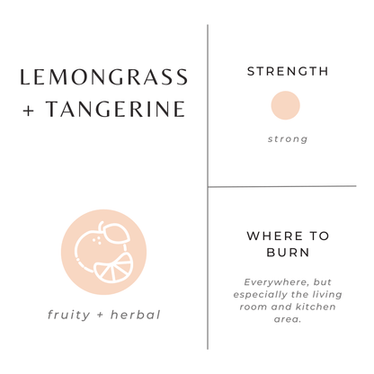Slow North - Lemongrass + Tangerine - Non-Toxic Candle, Essential Oils - The Look and Co