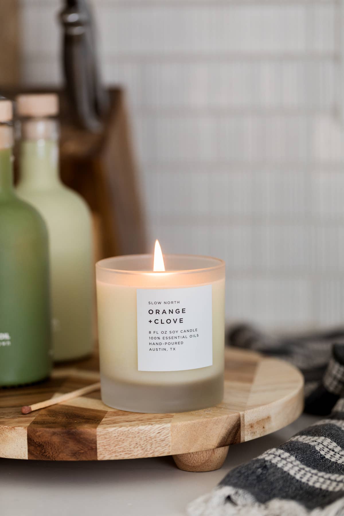 Slow North - Orange + Clove - Non-Toxic Soy Candle - The Look and Co