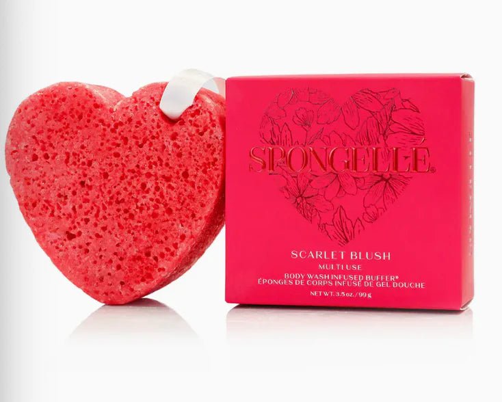 Spongellé Heart Shaped Body Wash Infused Buffers - The Look and Co