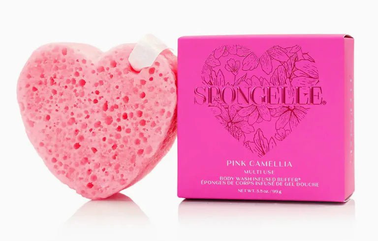 Spongellé Heart Shaped Body Wash Infused Buffers - The Look and Co