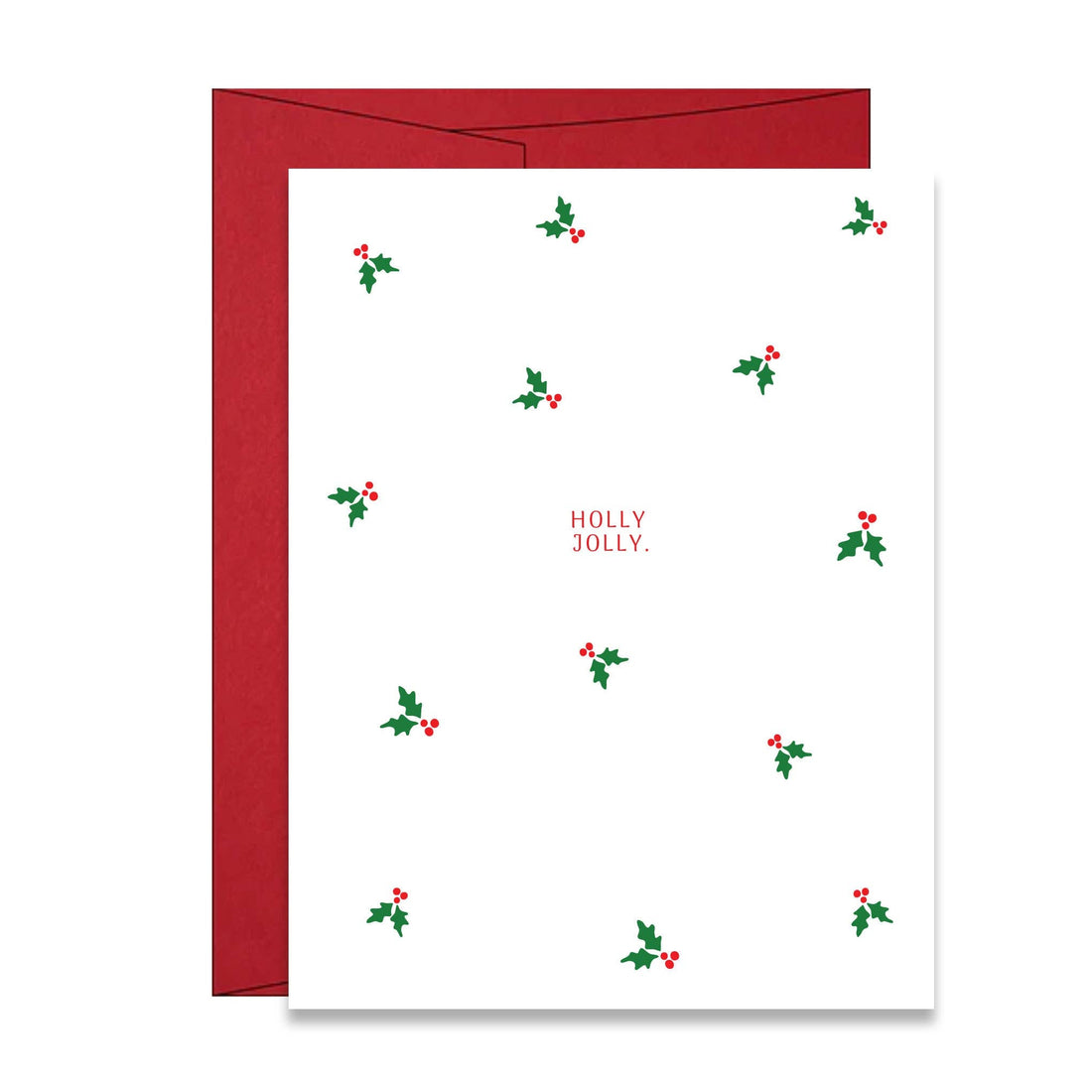 Stack Paper Press - Holly Jolly Letterpress Holiday Card - The Look and Co