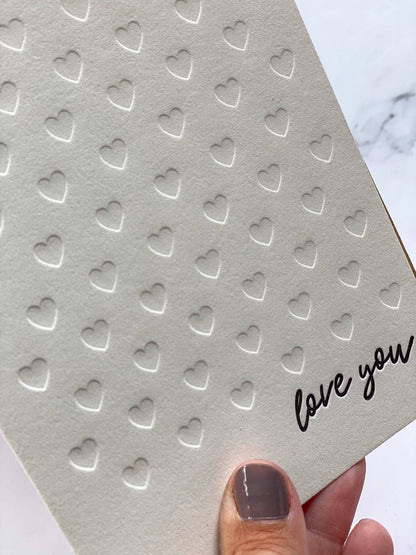 Stack Paper Press - Love You Letterpress Card - The Look and Co
