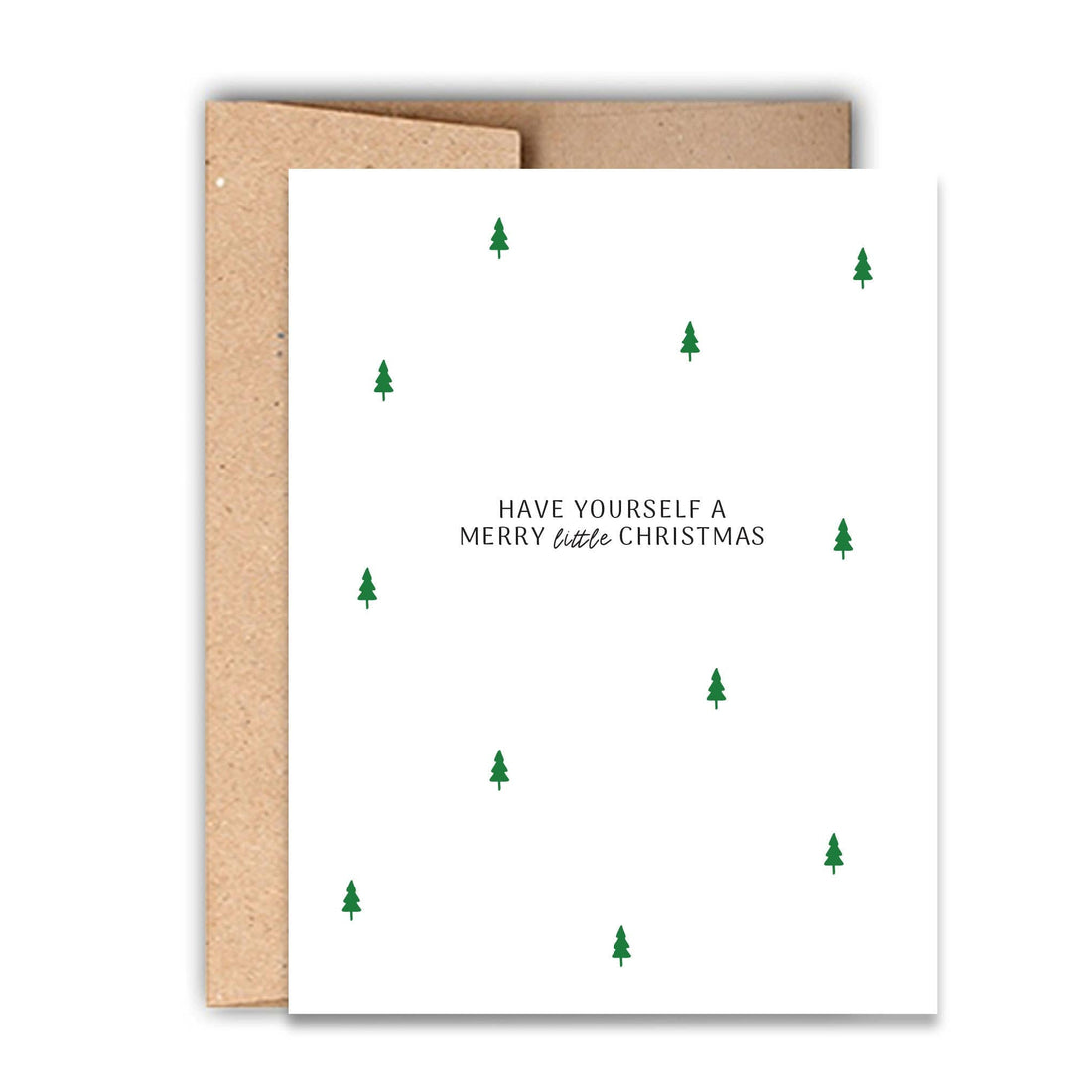 Stack Paper Press - Merry Little Christmas Trees Letterpress Card - The Look and Co