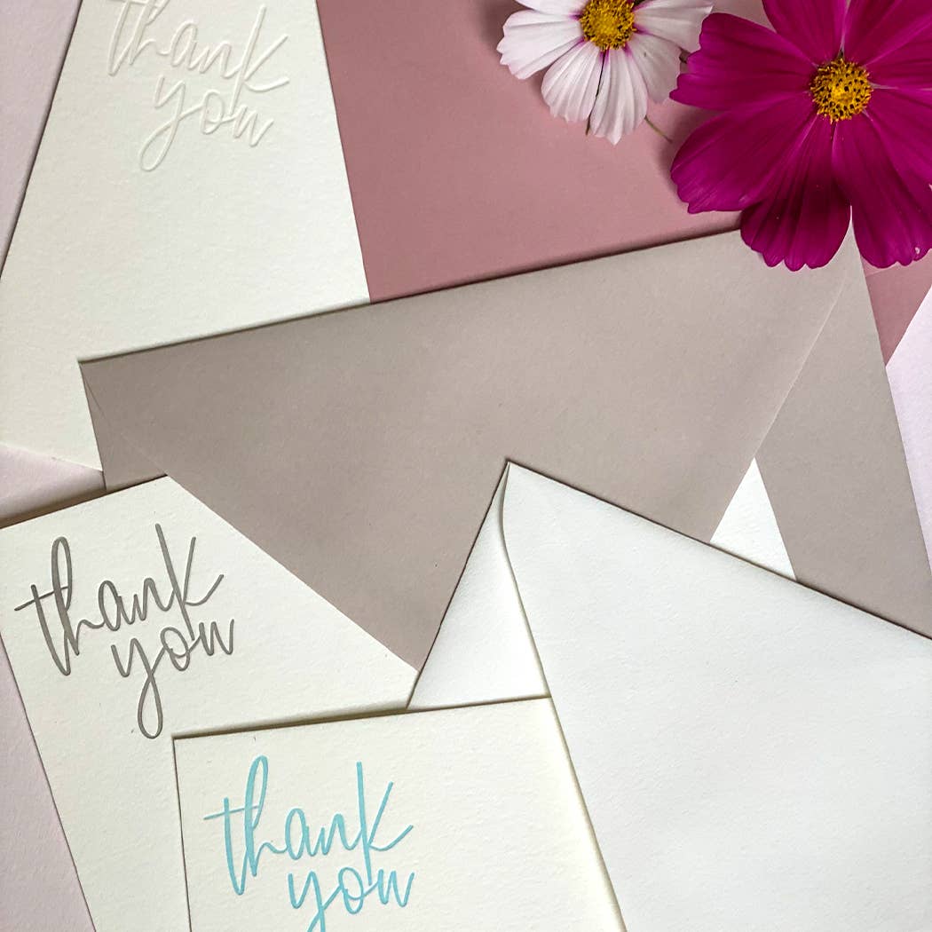 Stack Paper Press - Thank You Note Stationery Set - The Look and Co