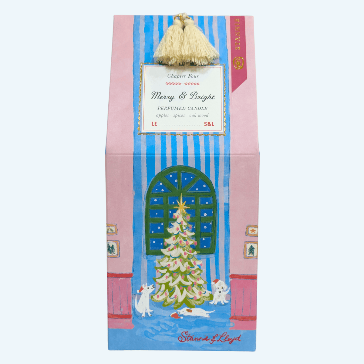 Stannie &amp; Lloyd - Holiday Storybook Candle - Merry &amp; Bright - The Look and Co