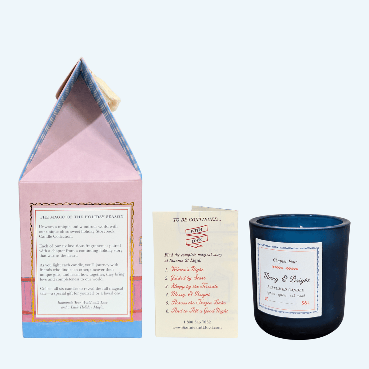 Stannie &amp; Lloyd - Holiday Storybook Candle - Merry &amp; Bright - The Look and Co