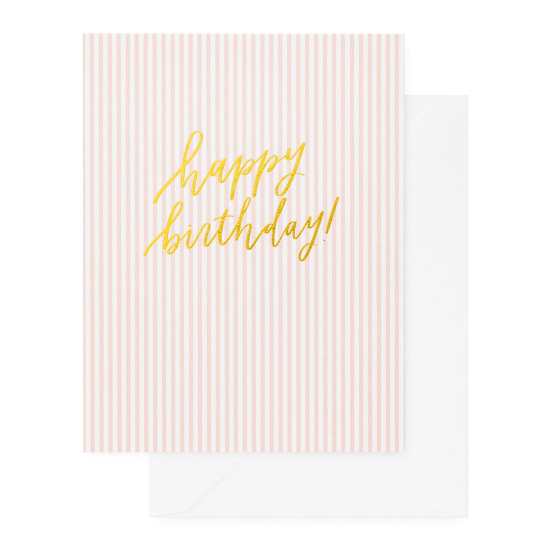 Sugar Paper - Pink Stripe Happy Birthday - The Look and Co